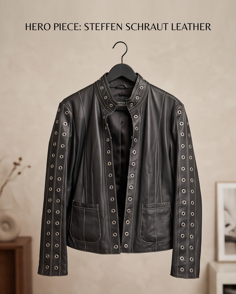 STEFFEN SCHRAUT – Veste femme /homme cuir – Taille 42 – Comme neuve