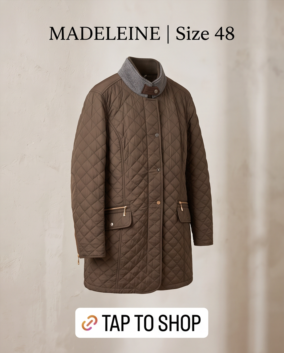 Veste Matelassée MADELEINE Marron — Taille 48