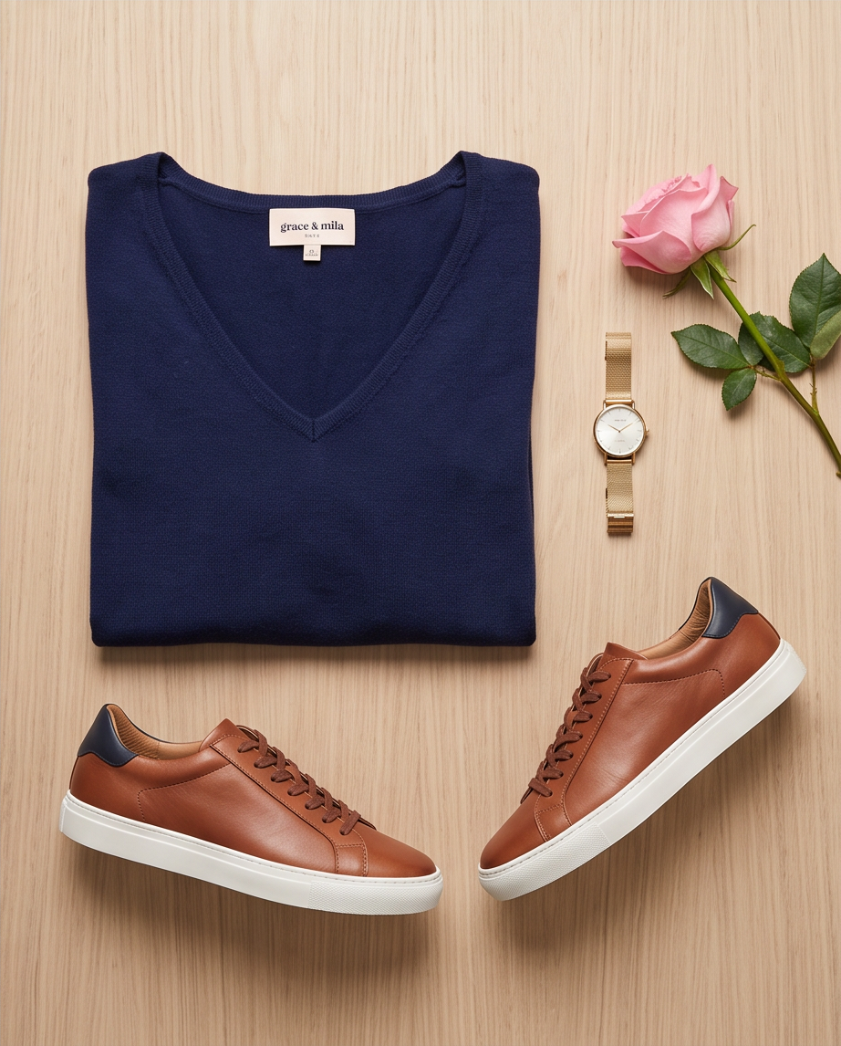 Grace & Mila pull marine — très bon état — taille M/L