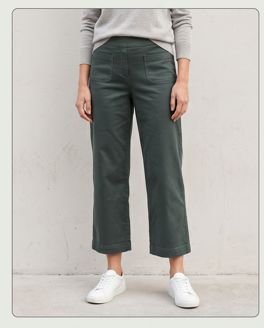 Pantalon Street One Vert Sapin 7/8 — Neuf — Taille 40