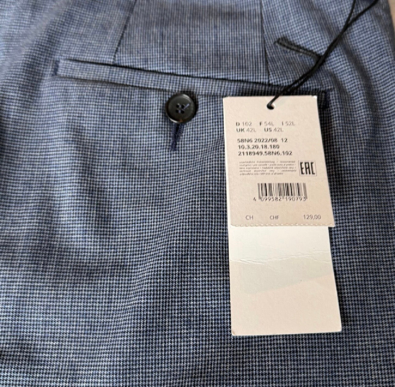 S.Oliver Pantalon homme - neuf - 54