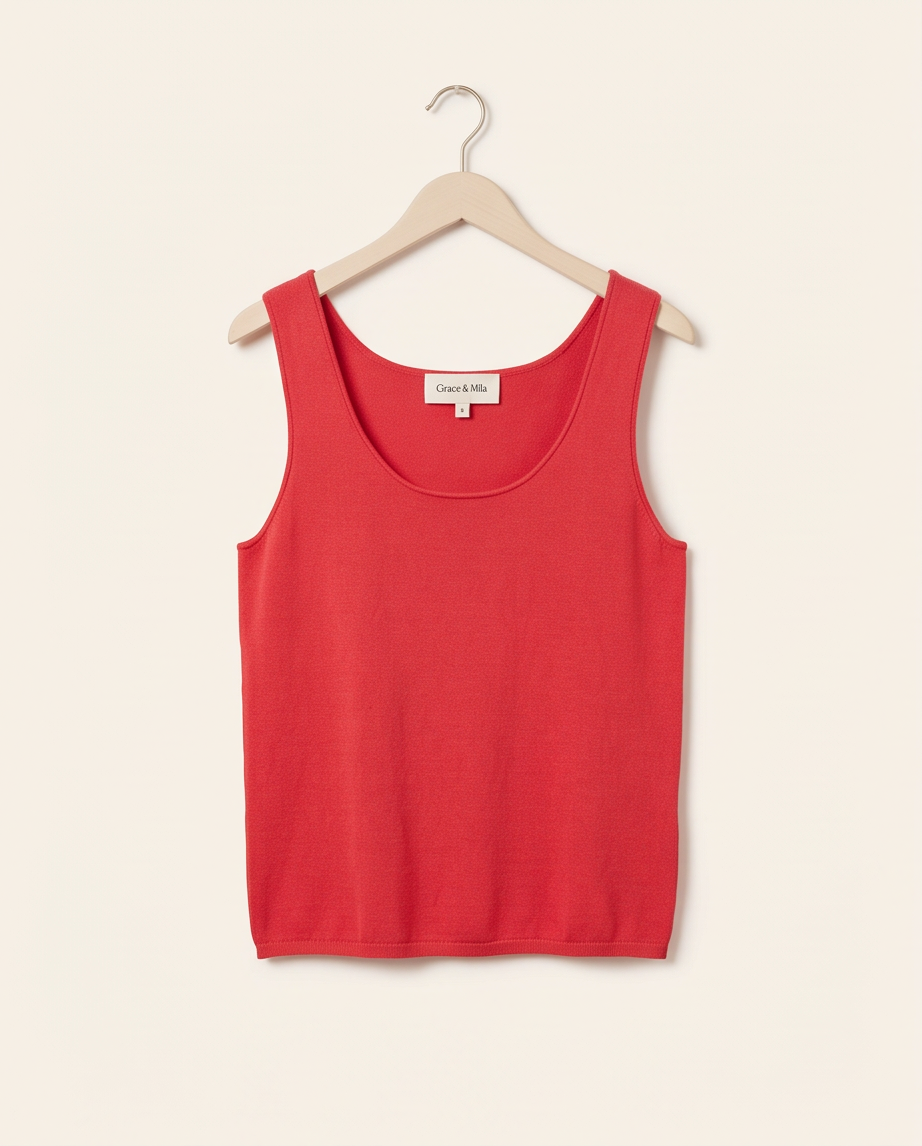 Grace & Mila top rouge orange- bon état - taille S