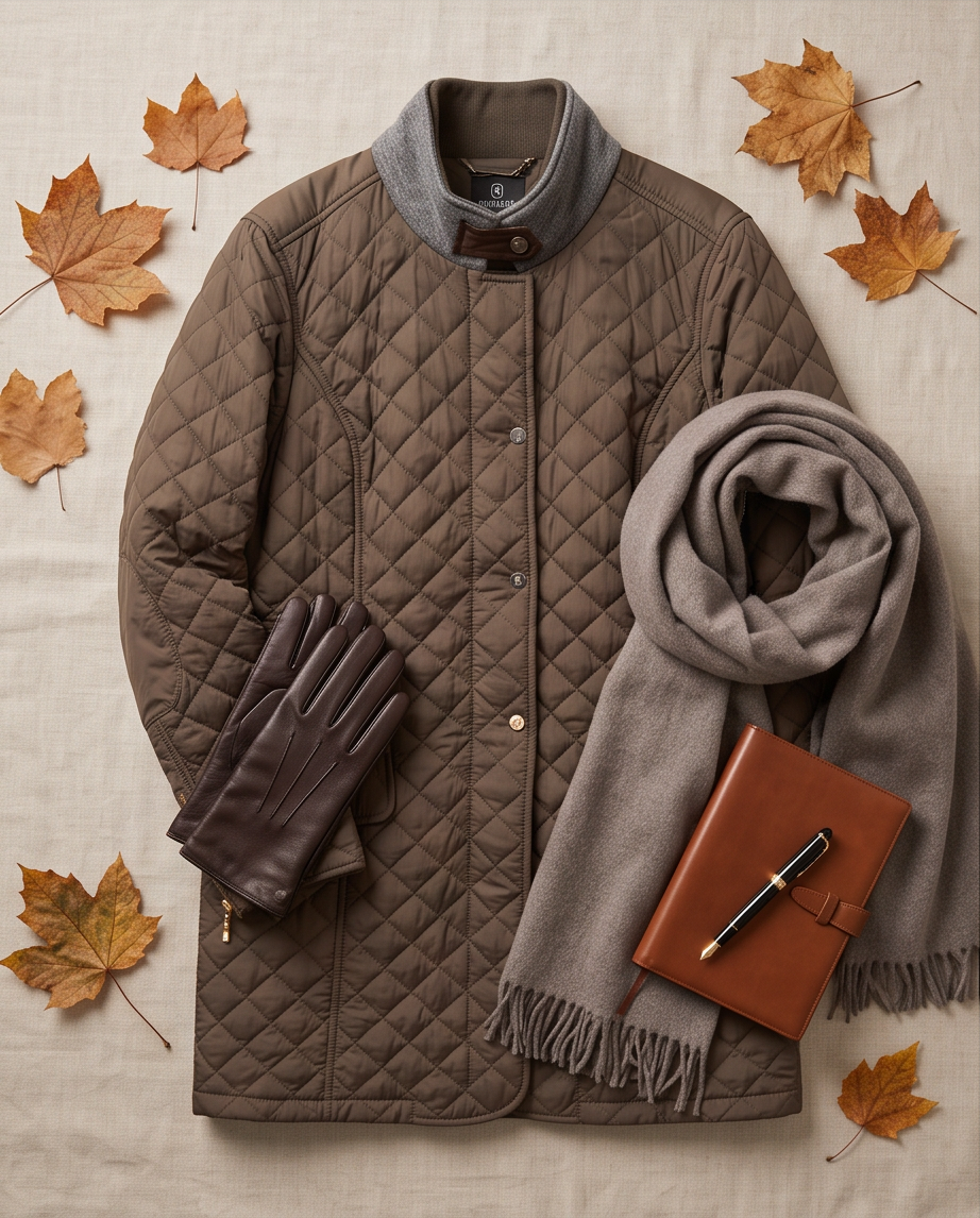 Veste Matelassée MADELEINE Marron — Taille 48
