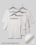 Lot de 4 t-shirts blancs — très bon état — taille M