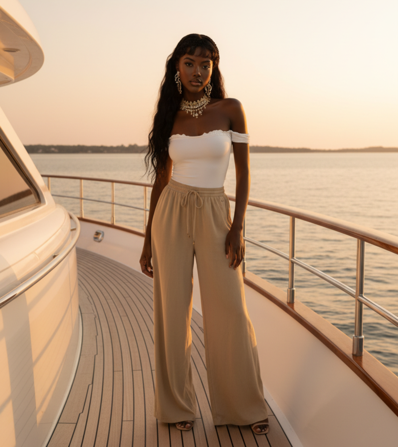 Lpb pantalon brillant doré - neuf - S