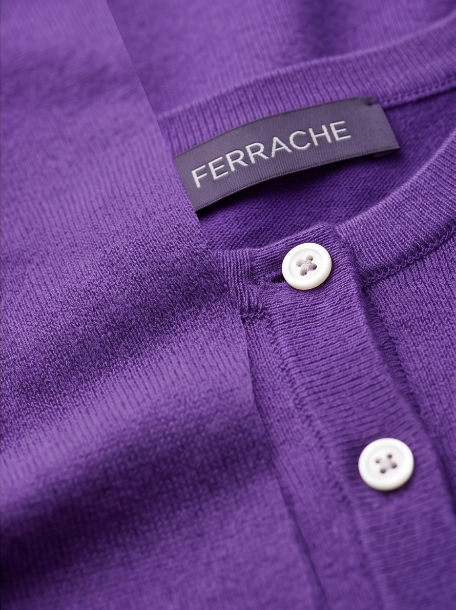 Cardigan FERRACHE Violet — Neuf — Tailles S /M/L