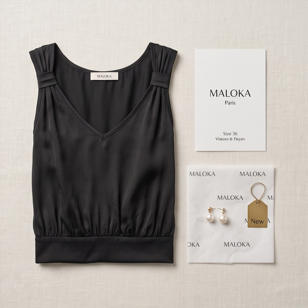 Maloka top noir - neuf - taille 36