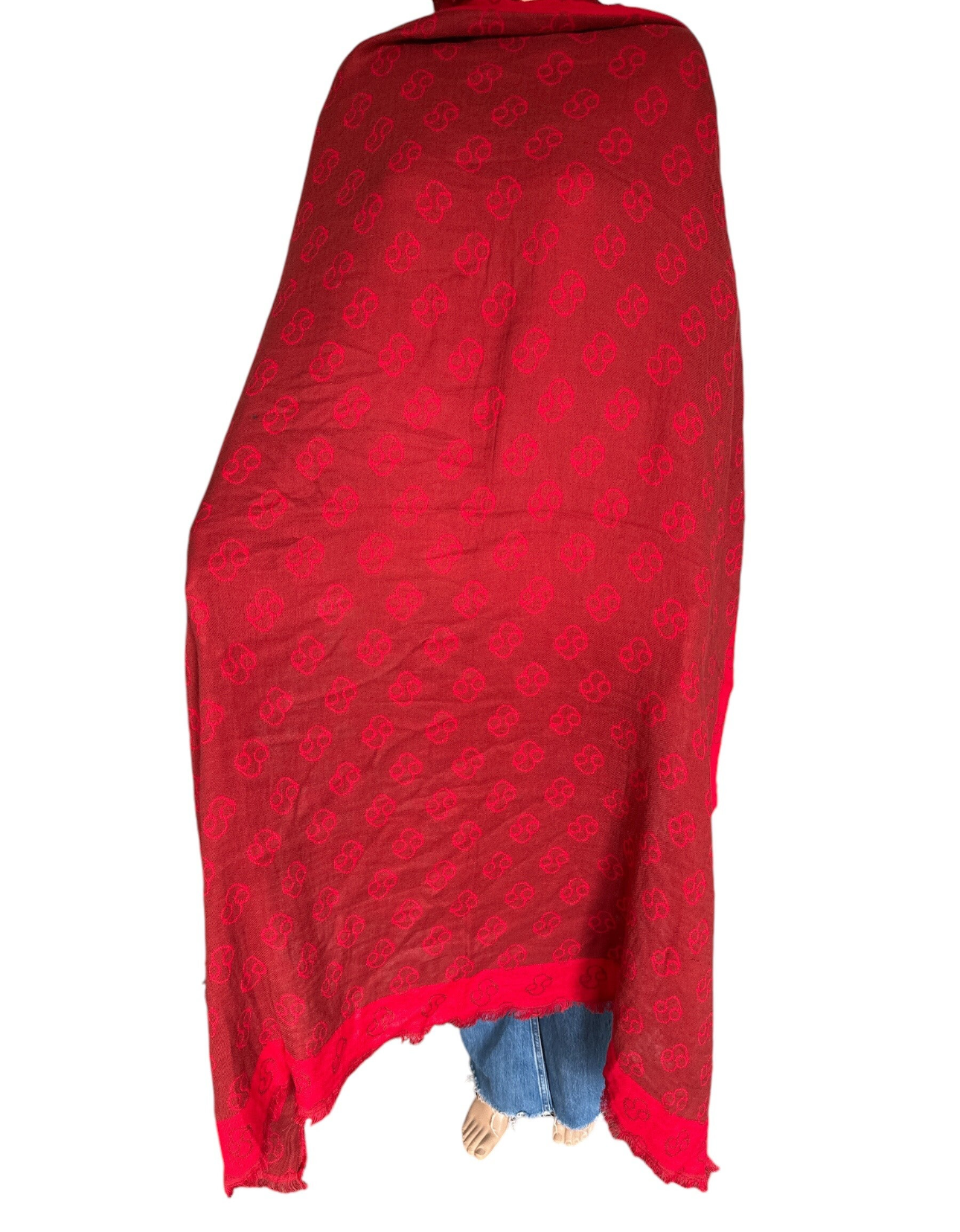 S.Oliver Grand foulard rouge à motif neuf