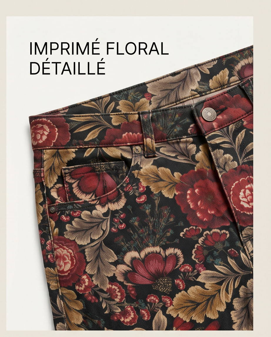 Angels pantalon fleuri - neuf - taille 34/30