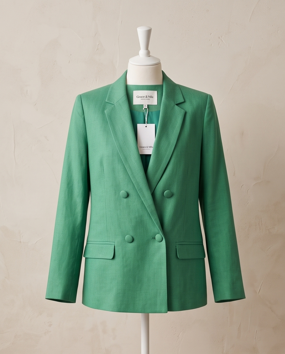 Blazer vert lin Grace & Mila - neuf -  taille S & XS