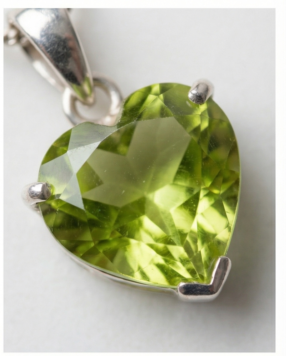 Collier en argent avec péridot
