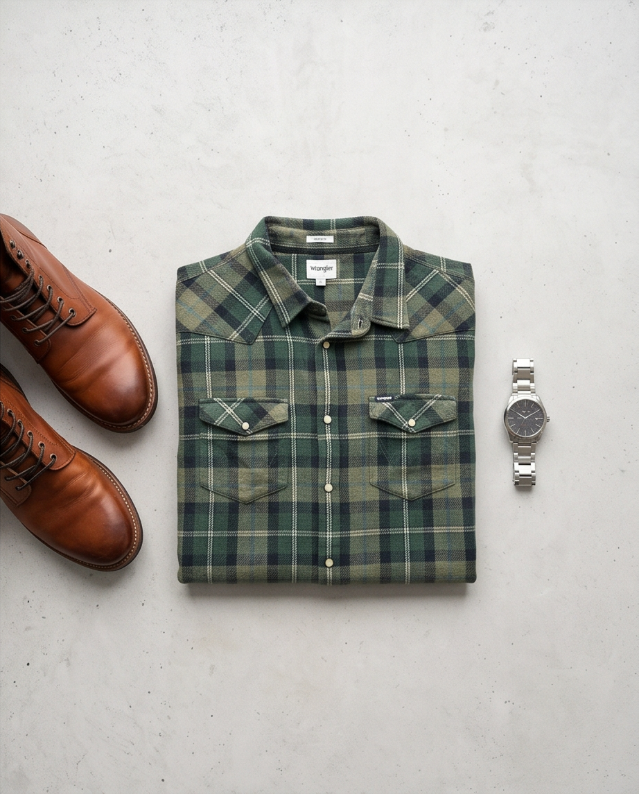 Chemise Wrangler Homme Style Western — Neuve — Taille XXL