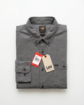 Chemise Lee Homme Coton Chevrons Relaxed Fit — Neuve — Taille M
