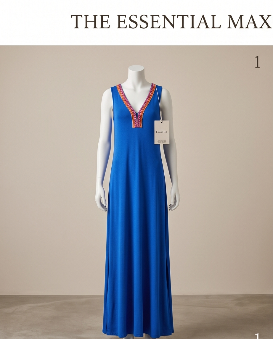 EGATEX Robe longue bleue - neuve  - taille S