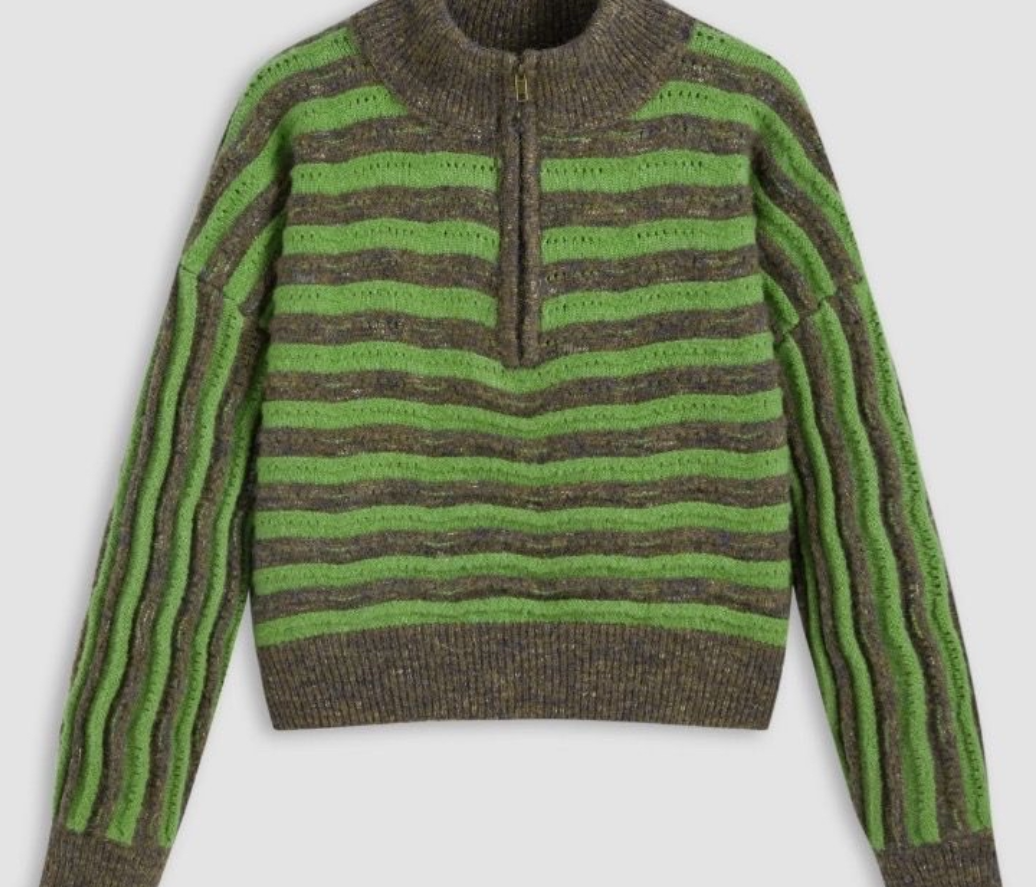 PULL EN MAILLE À RAYURES - NEUF - M