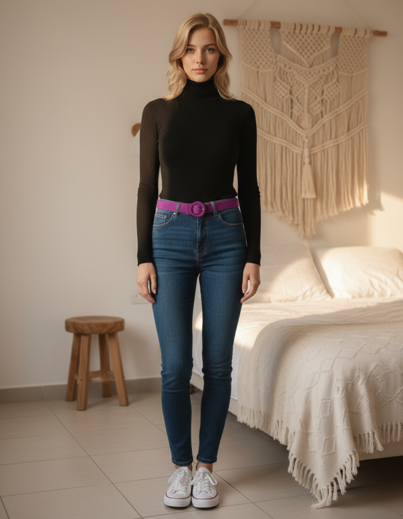 Ceinture Grace & Mila violette, taille unique - État neuf