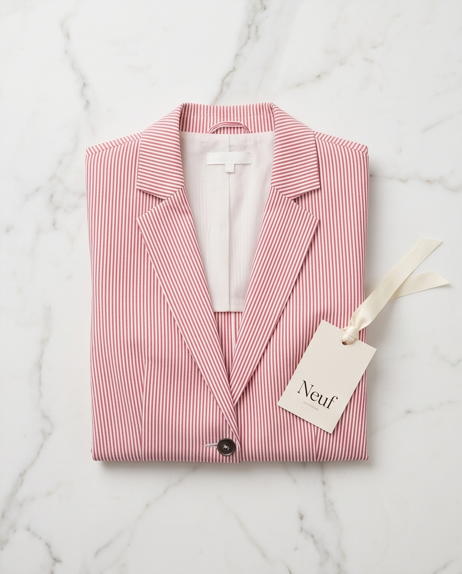 S.Oliver blazer rayé rouge - neuf - taille 34