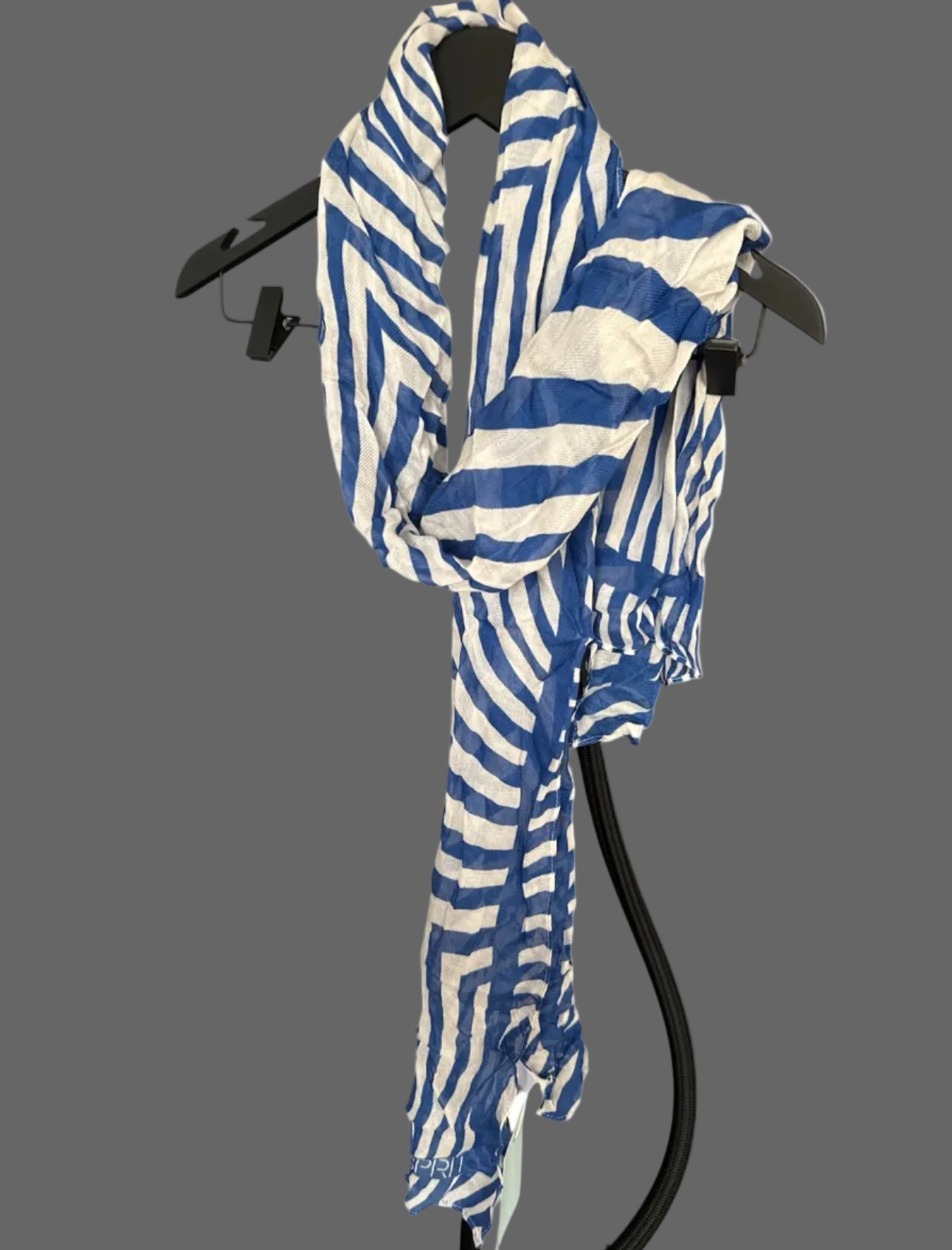 Echarpe d'été Esprit, rayures bleues et blanches, neuve