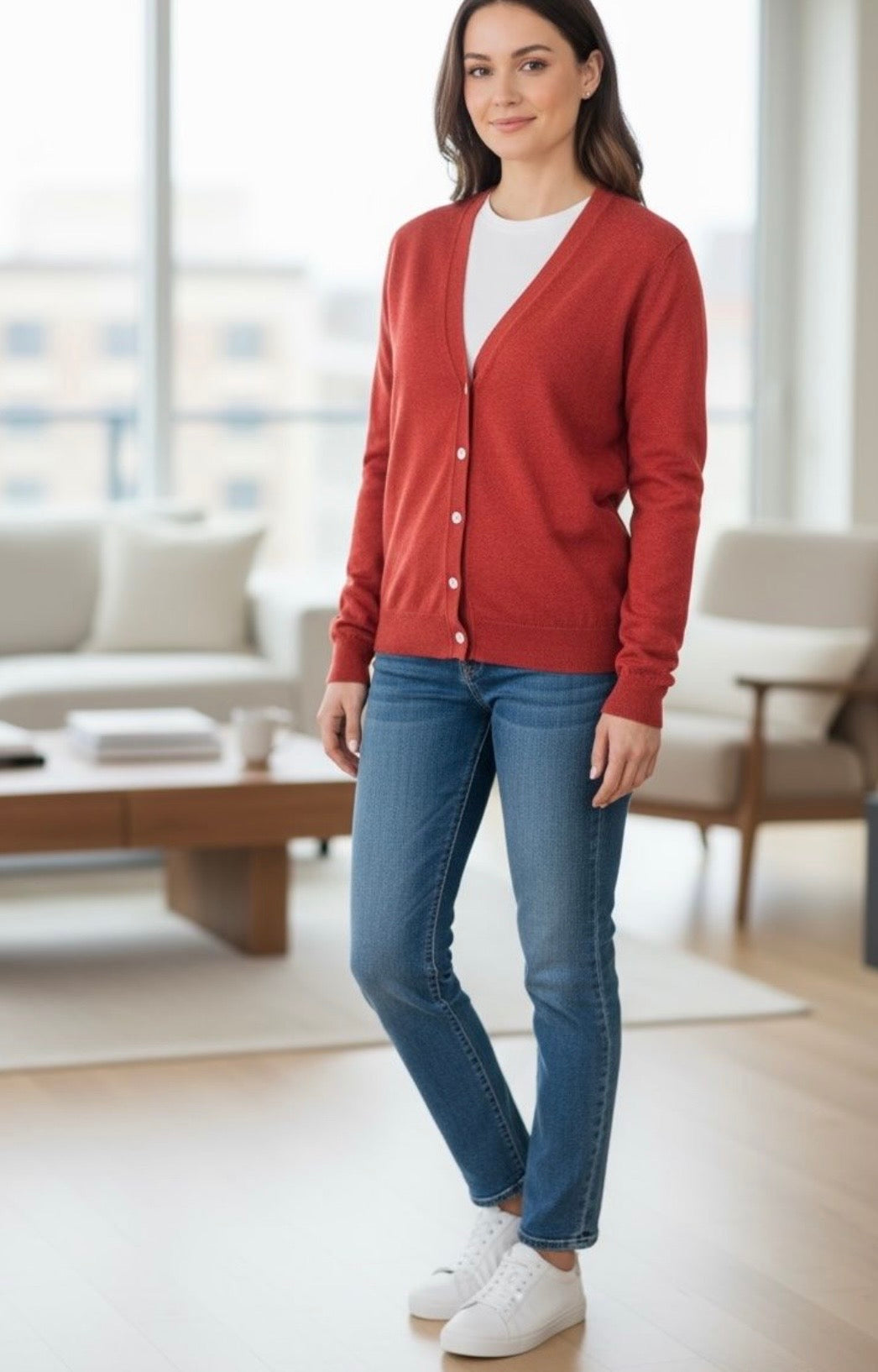 Cardigan FERRACHE Rouille — Neuf — Tailles S