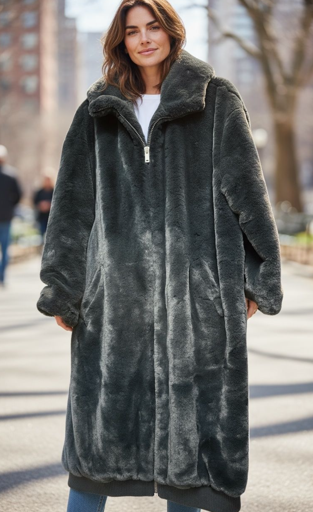 UGG Manteau d'hiver en fausse fourrure bleu neuf taille XS