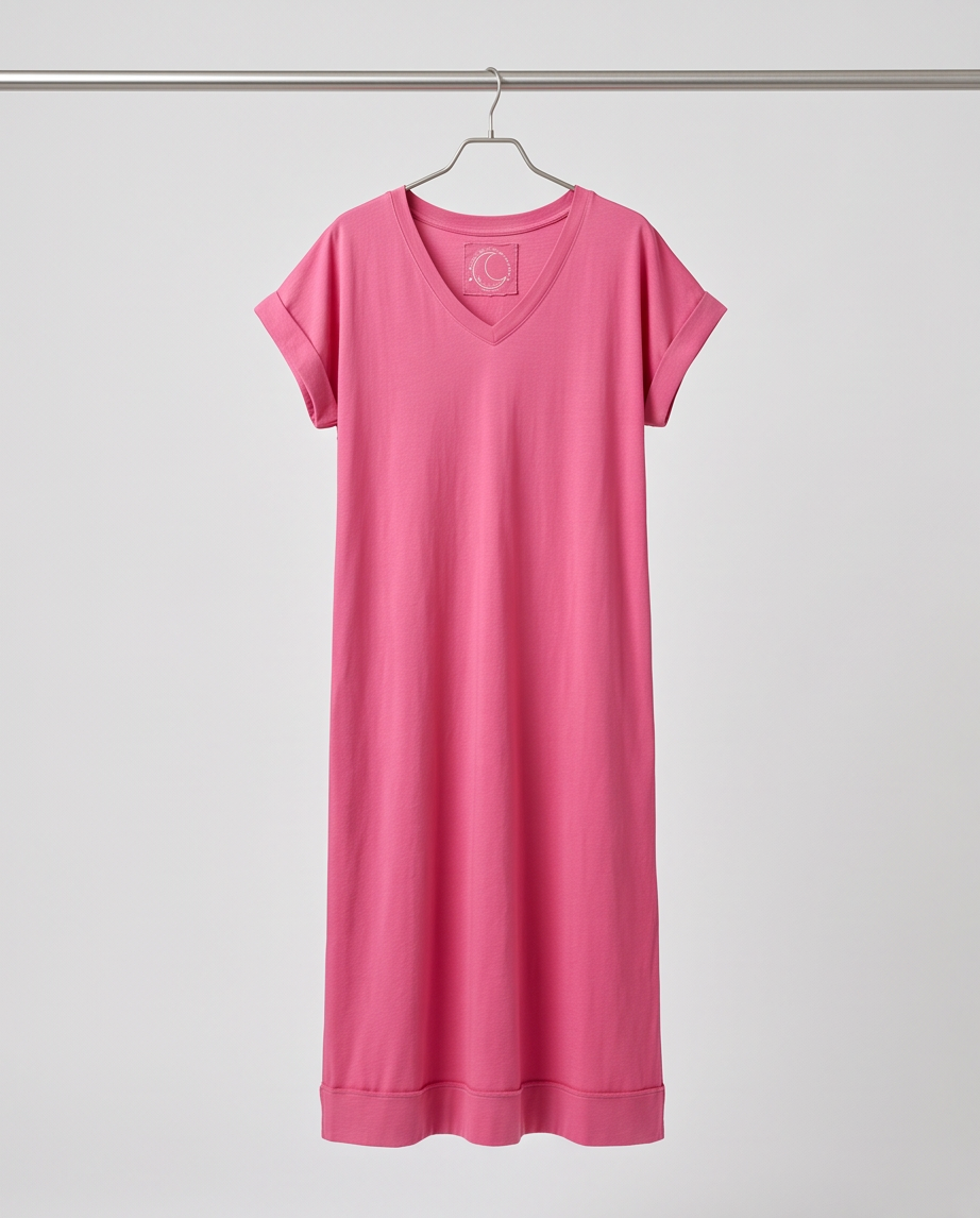 robe longue en coton rose, taille — neuve  — taille S/M
