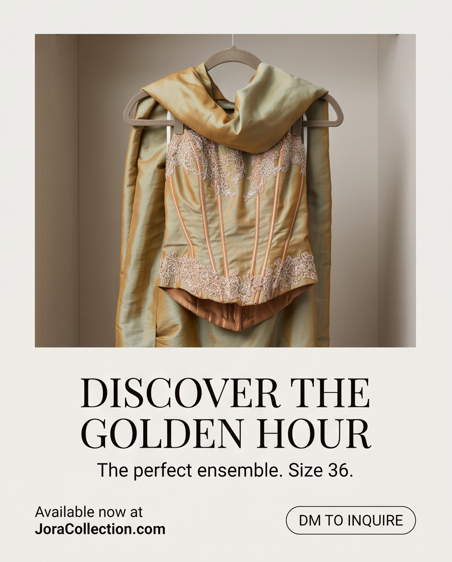 Robe exceptionnelle Dorée Jora Collection — Taille 2•XS