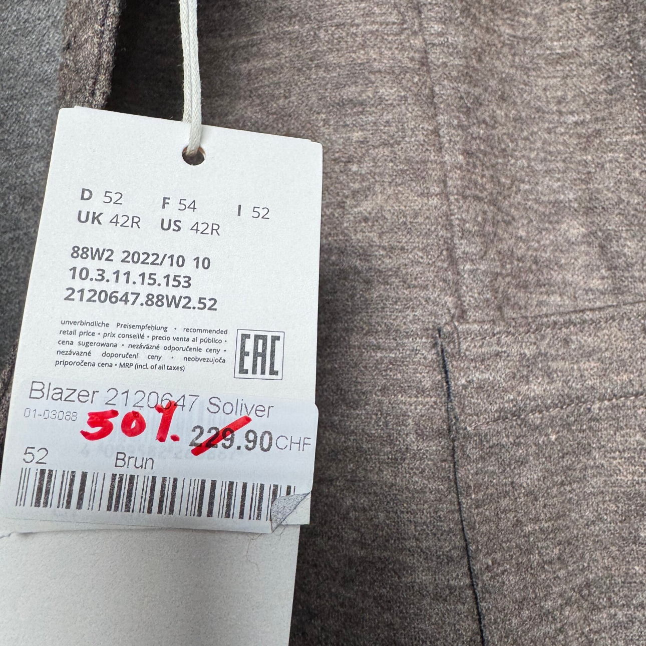Blazer S.Oliver Homme Brun