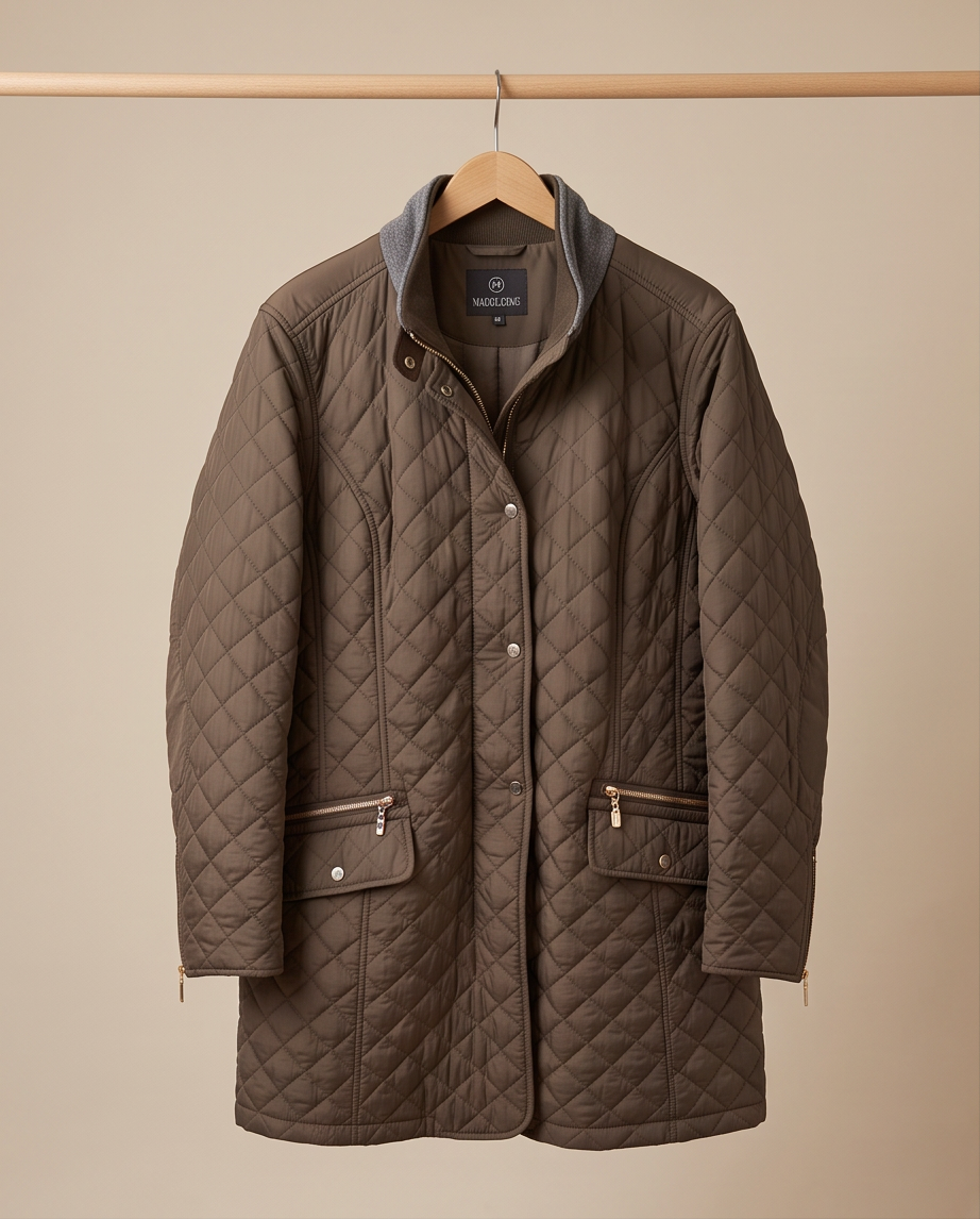 Veste Matelassée MADELEINE Marron — Taille 48
