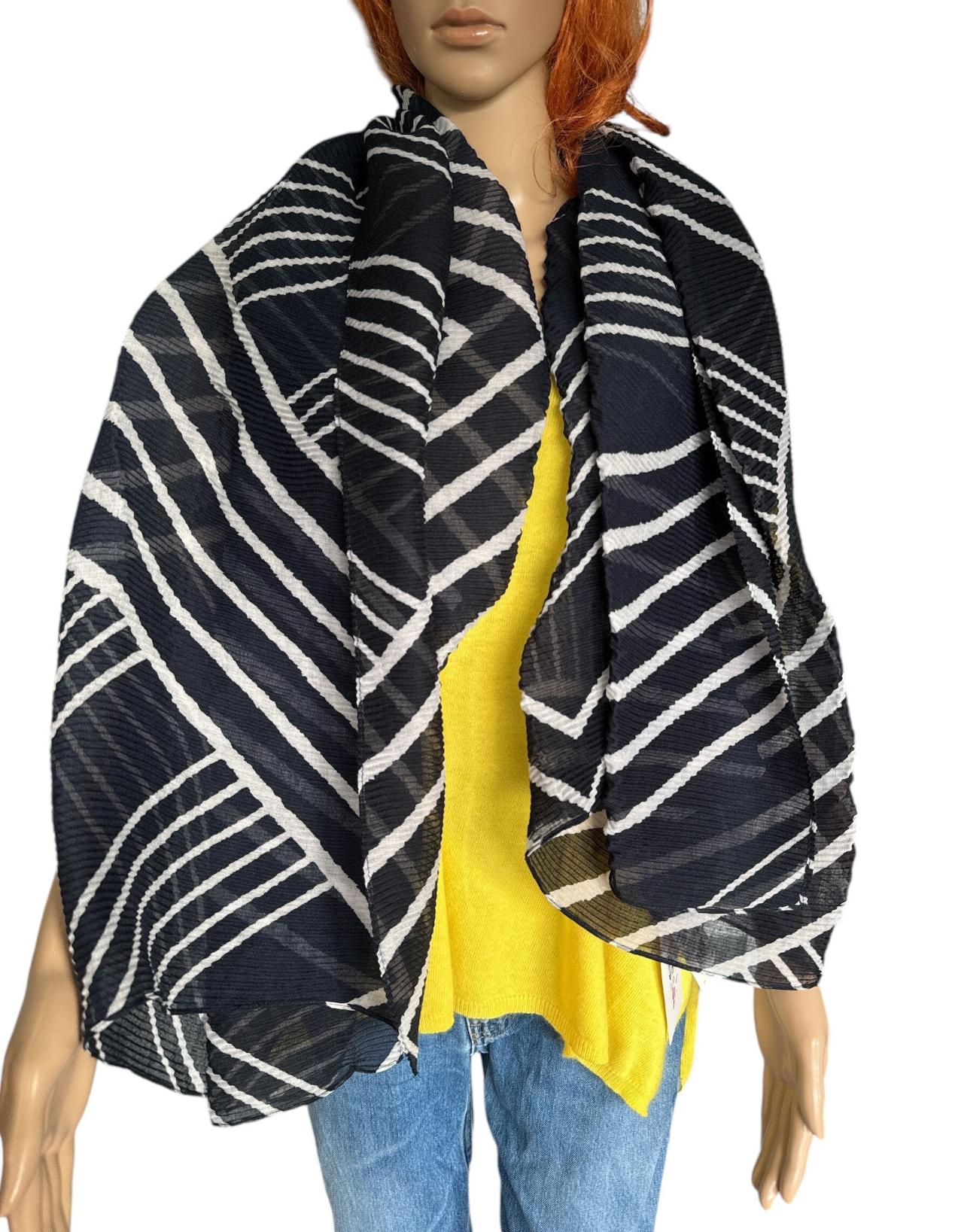 S.Oliver foulard bleu et blanc neuf