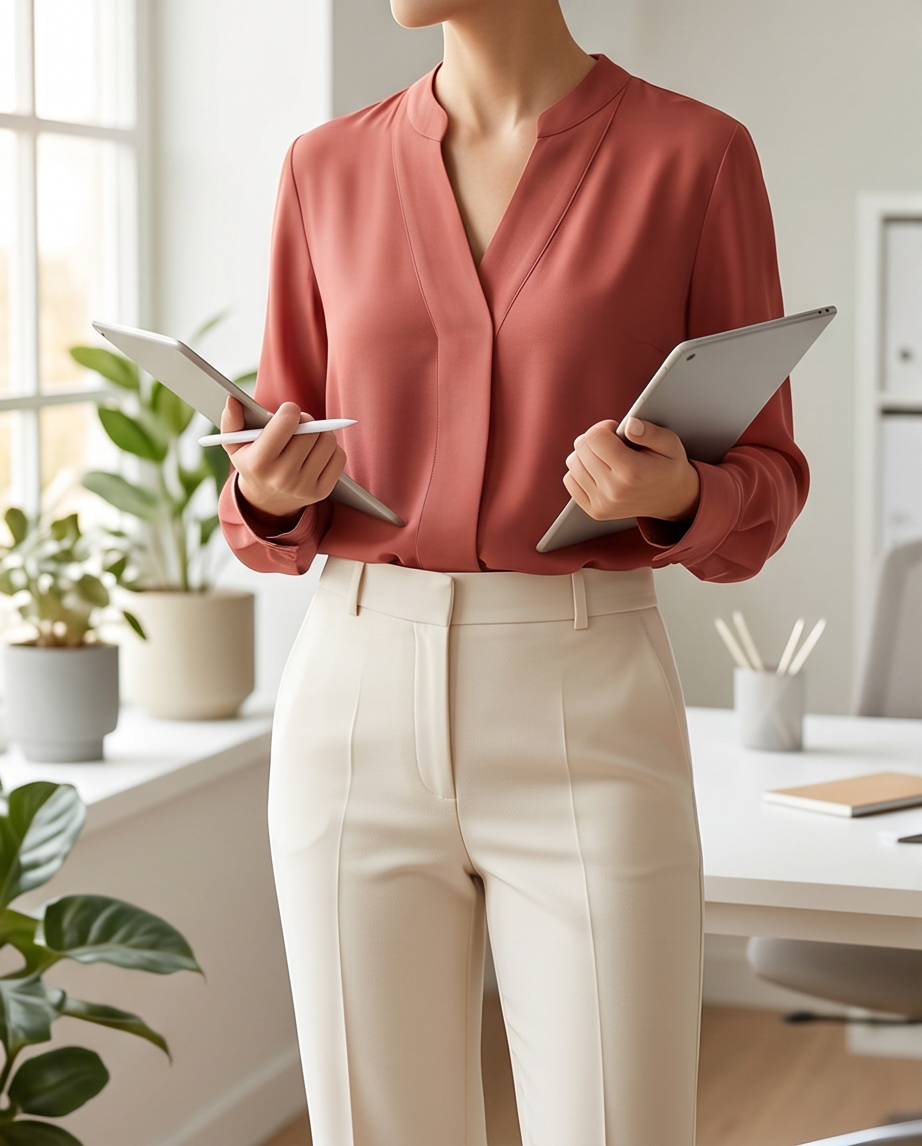 Esprit blouse brique - neuve - taille L