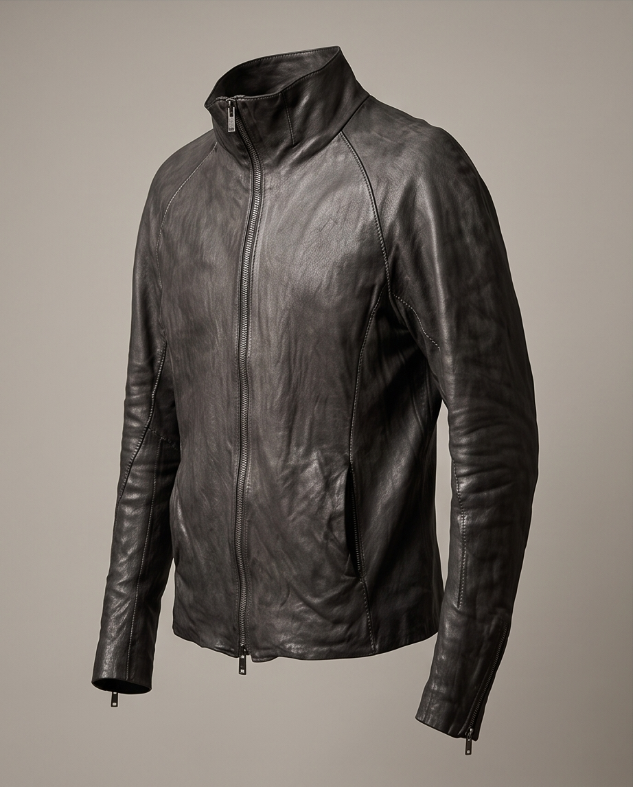 Veste cuir homme – Créateur japonais – Pièce d’exception – Très rare