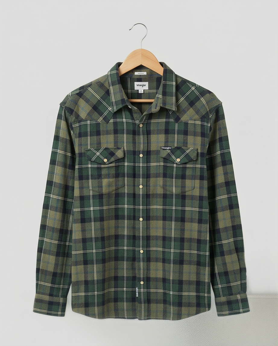 Chemise Wrangler Homme Style Western — Neuve — Taille XXL