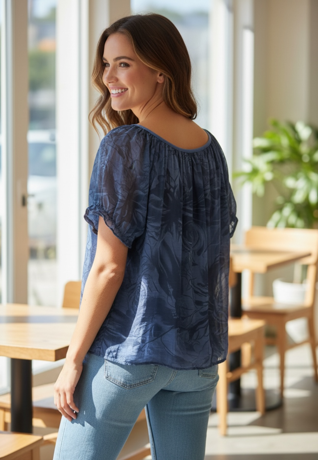 Blouse bleue nuit - bon état - M