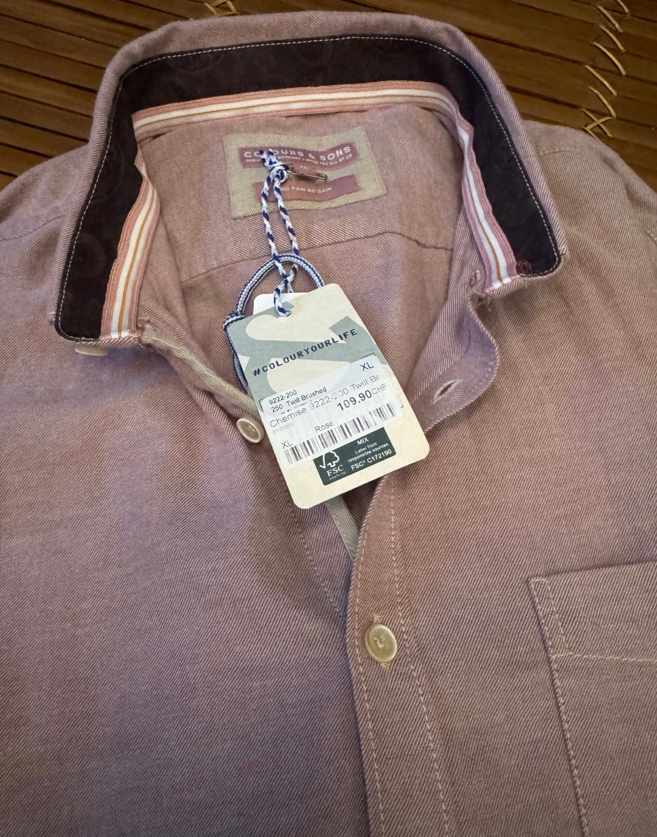 Chemise Colours & Sons XL Rose Neuve