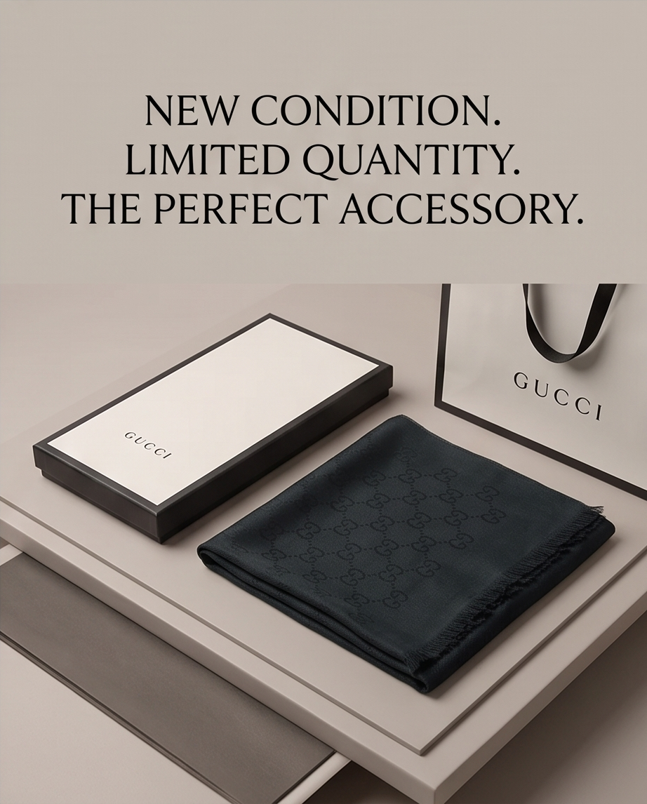 Écharpe Gucci noire — très bon état