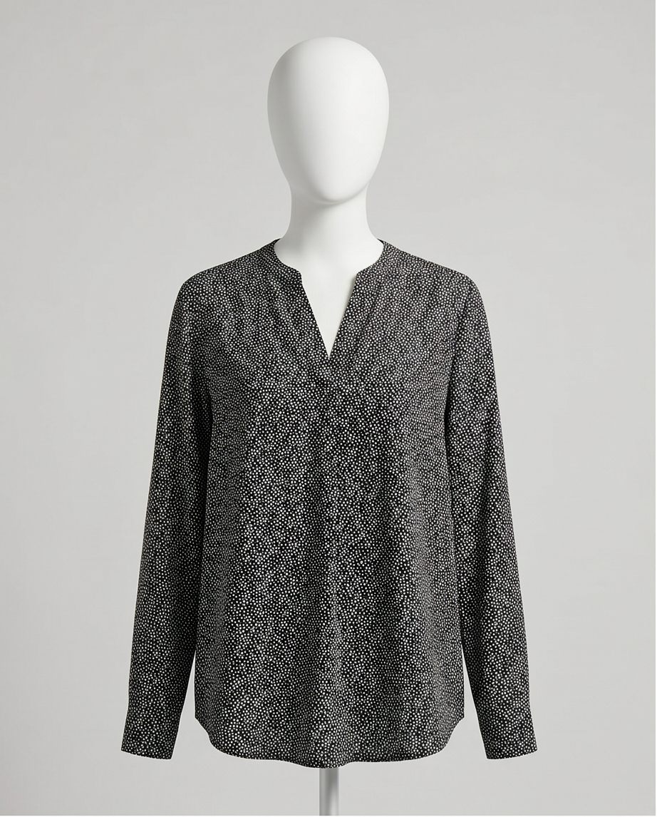 Blouse Esprit Beige & Noir — Neuve — Taille L