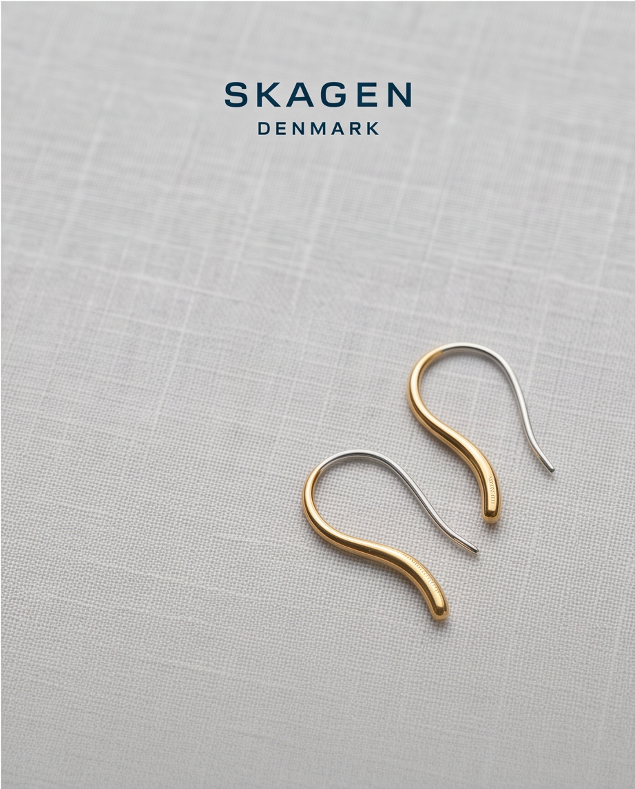 SKAGEN Boucles d'oreilles — doré — neuves
