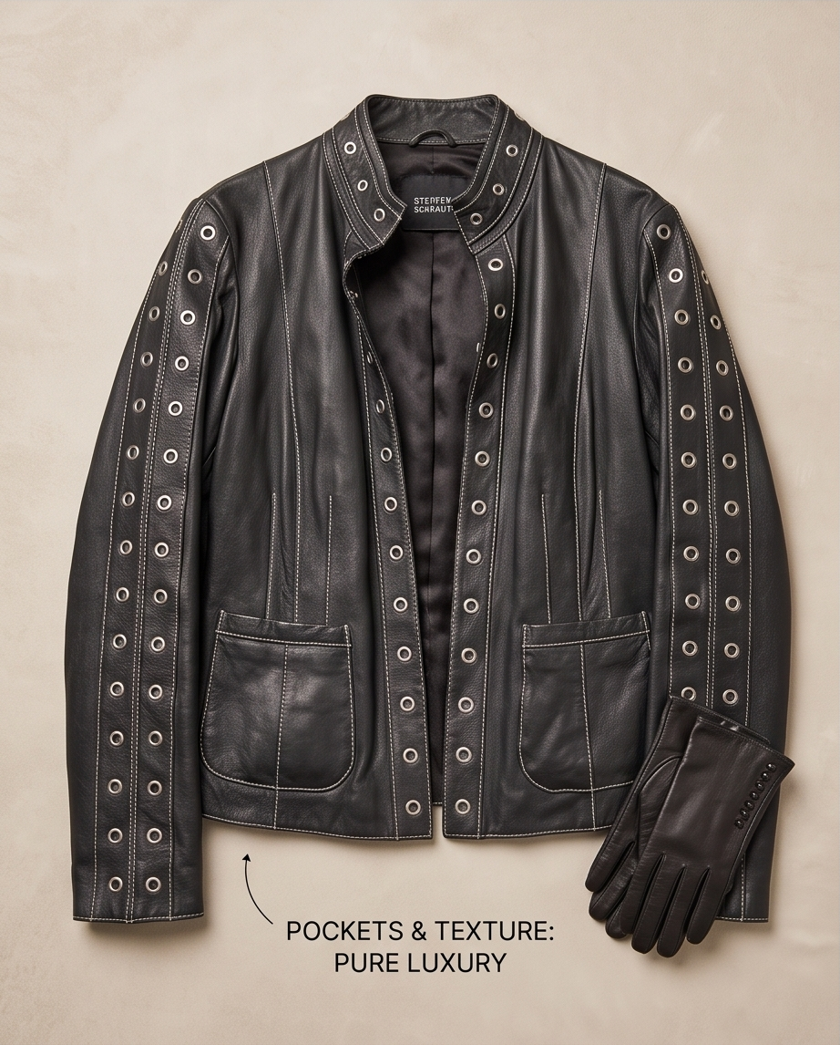 STEFFEN SCHRAUT – Veste femme /homme cuir – Taille 42 – Comme neuve