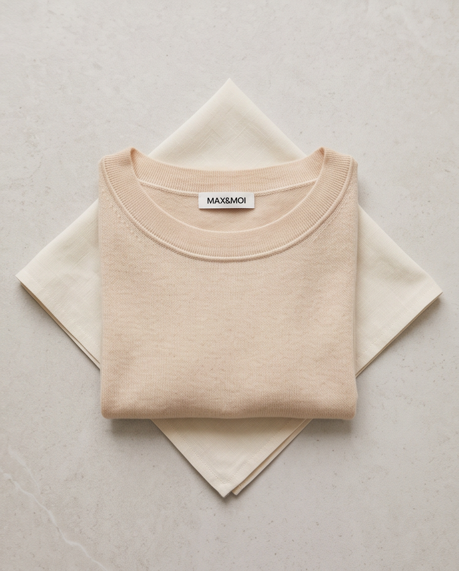 Pull Max&Moi beige élégant, 100% cachemire taille XS