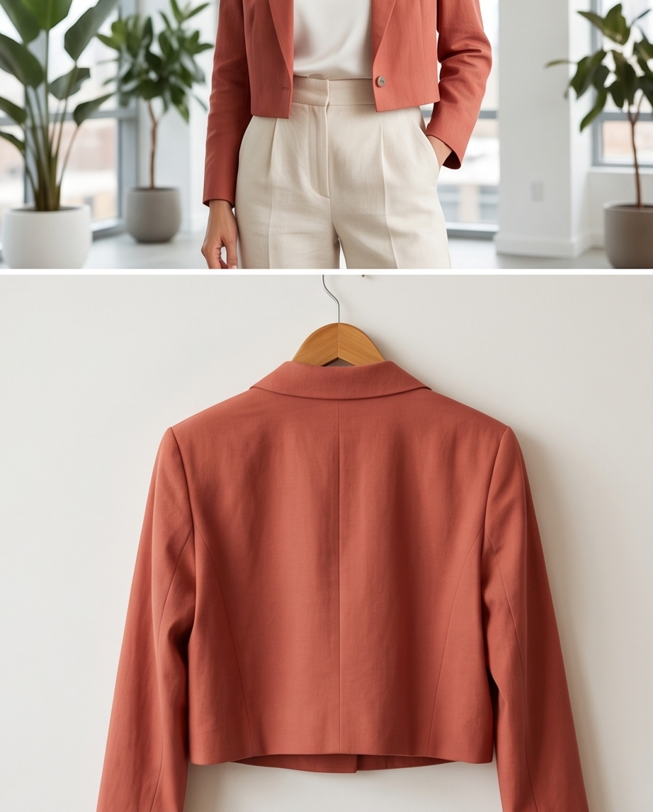 Edc veste courte brique - neuve - taille L