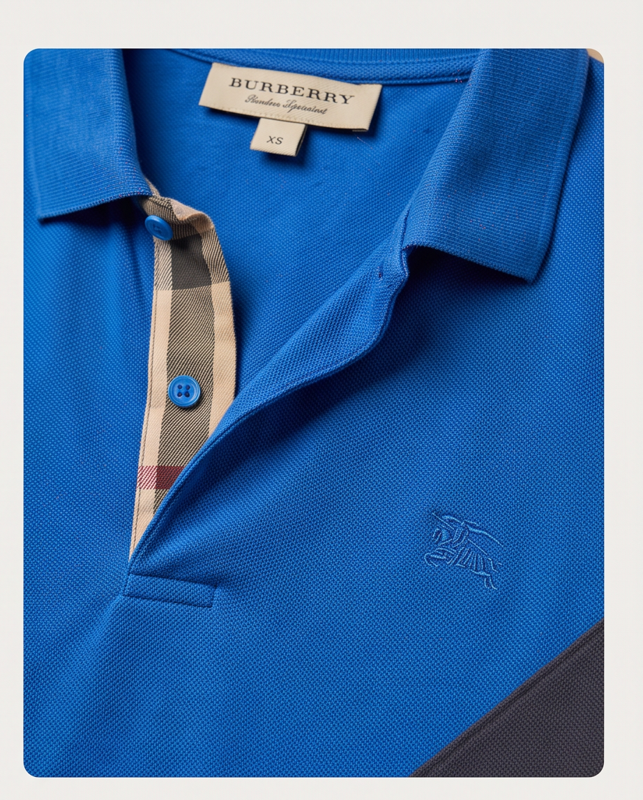 ✨ BURBERRY – Polo Homme 100 % Coton – Taille XS ✨