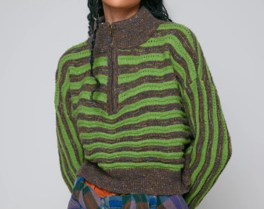 PULL EN MAILLE À RAYURES - NEUF - M