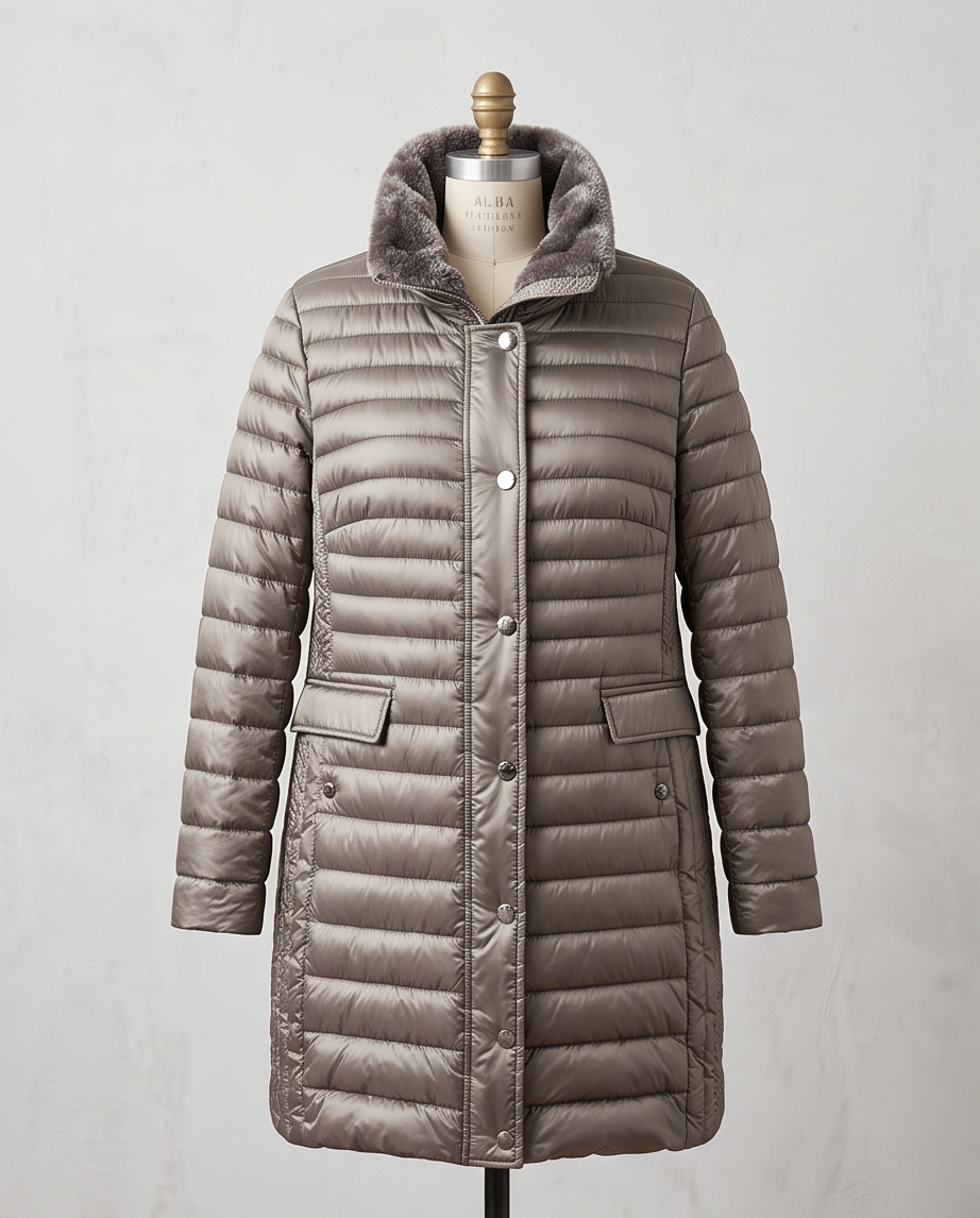Manteau d’Hiver Alba Moda — Col Fourrure Synthétique — Très bon état — Taille 48