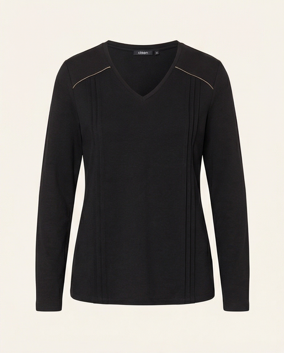 Blouse Olsen Noir, Manches Longues taille 36 neuve