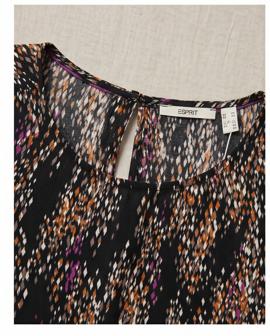 Esprit blouse noire beige - neuve - taille XS