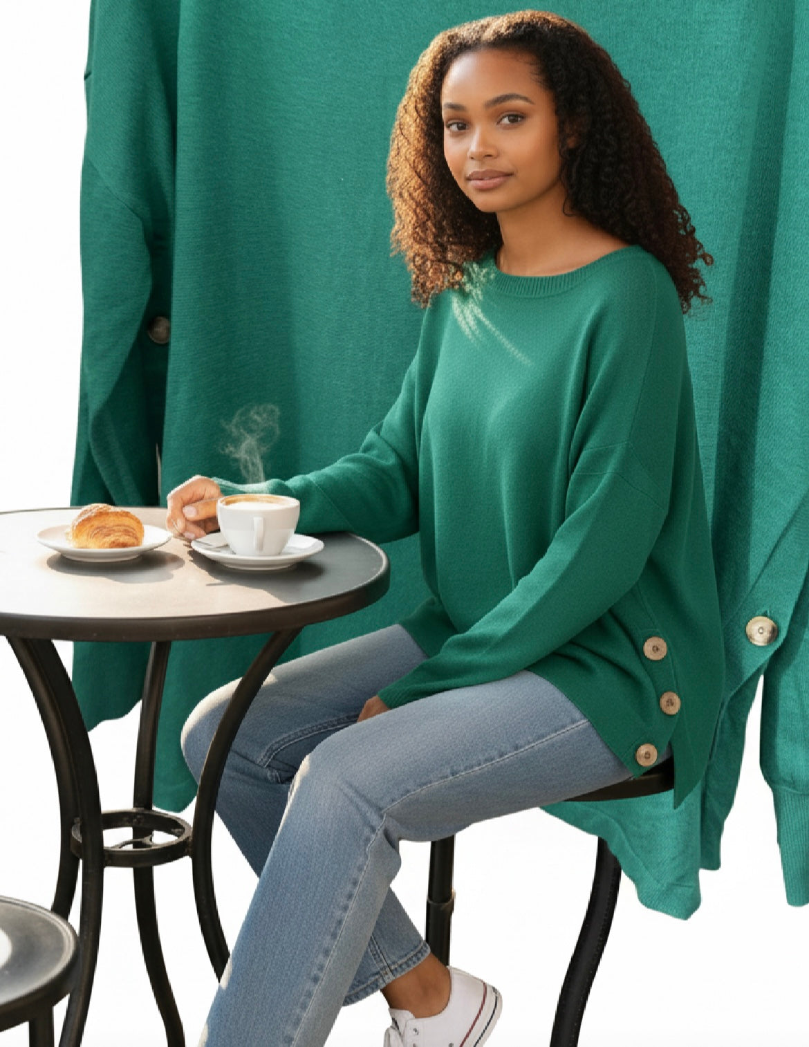 Pull Grace & Mila vert — Neuf — Taille Unique