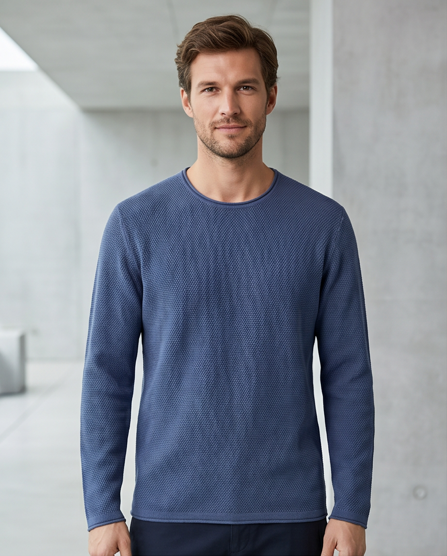 Pull S.Oliver Homme Coton Bleu — Neuf — Taille XL