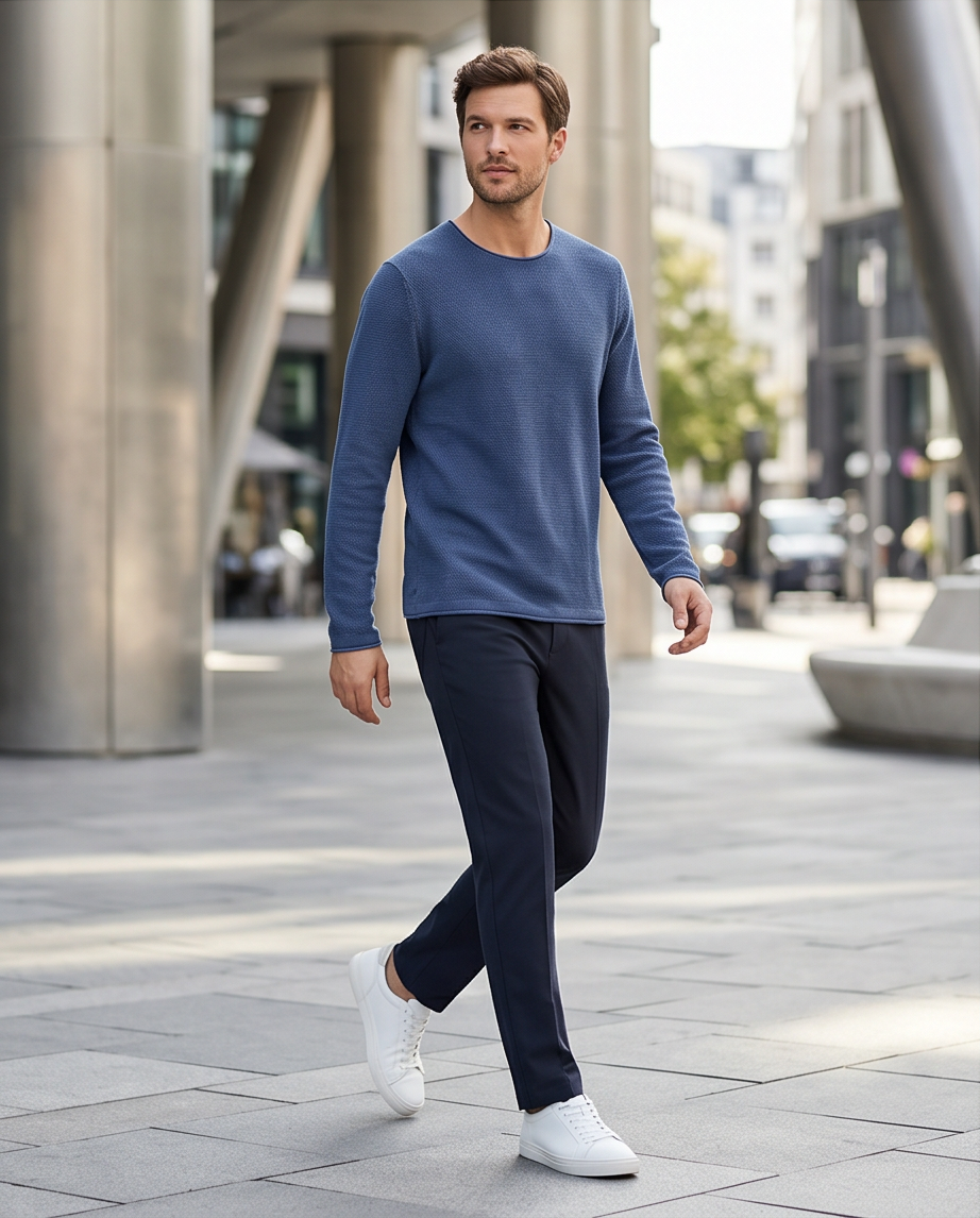Pull S.Oliver Homme Coton Bleu — Neuf — Taille XL