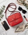 Sac New Look en faux cuir rouge — neuf