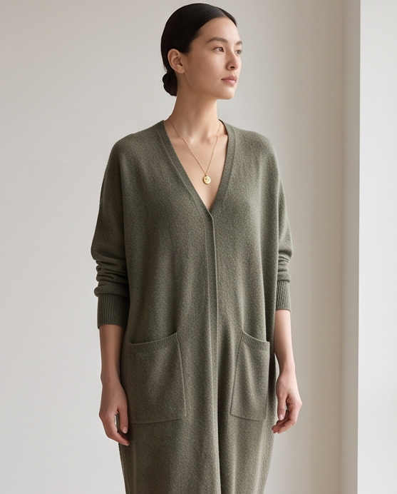 Robe Pull Cachemire NOTSHY — Kaki — Très Bon État — Taille M